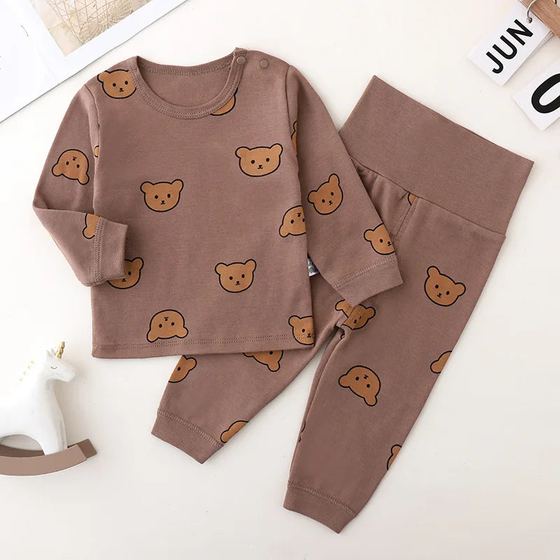 0-3Y Unisex High Waist Baby Pajama Suit