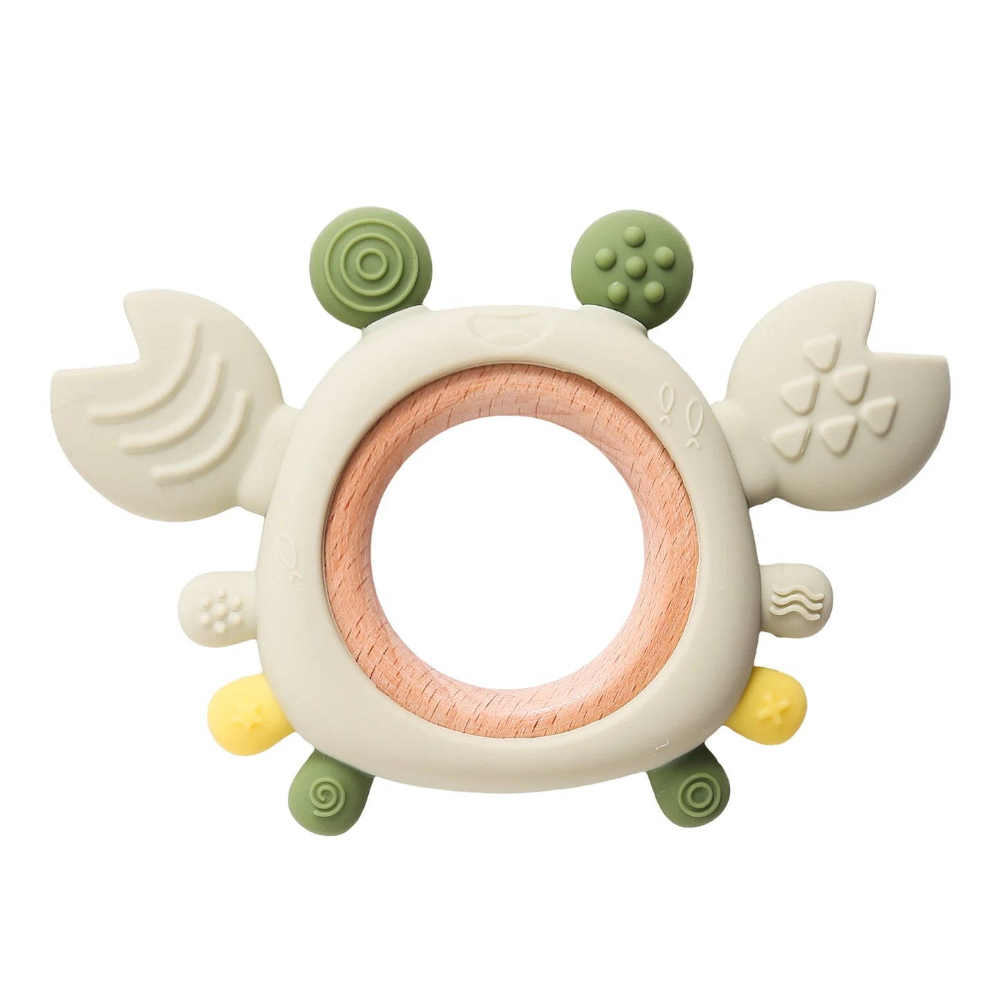 Crabby Cuddle Silicone & Wood Teether