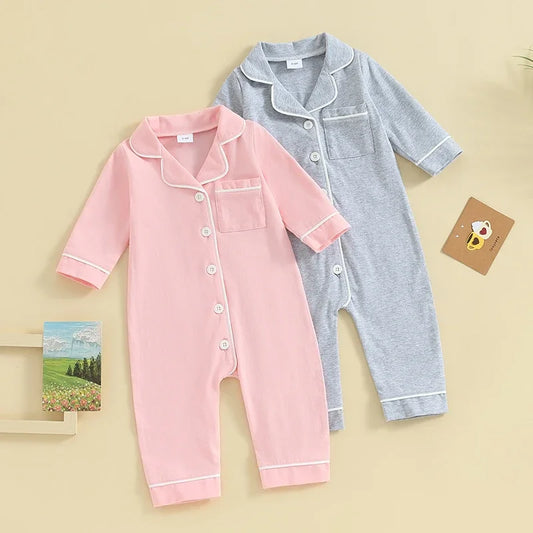 Baby Boys & Girls Patchwork Romper Pajamas