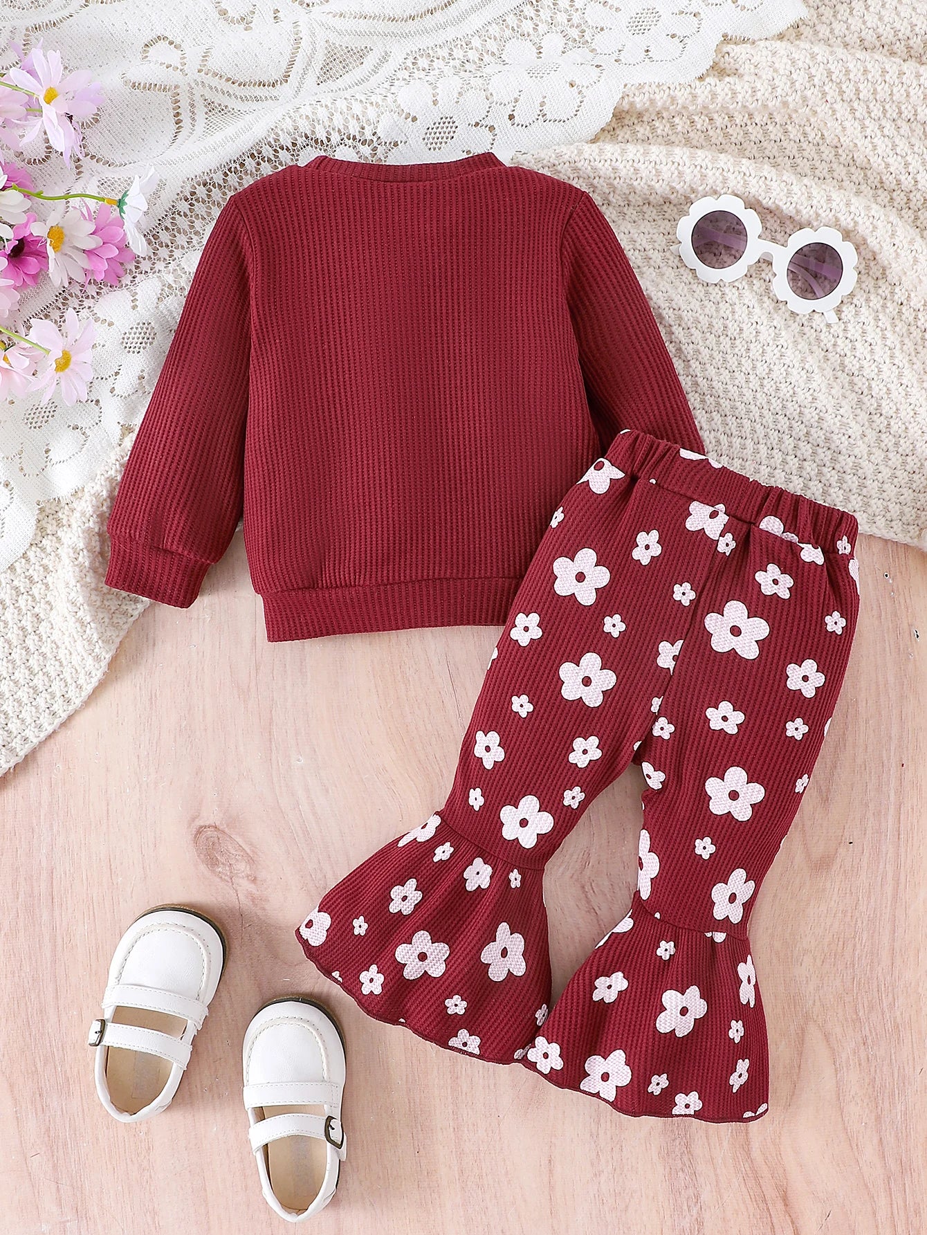 Baby Girls' Printed Top & Pants Set
