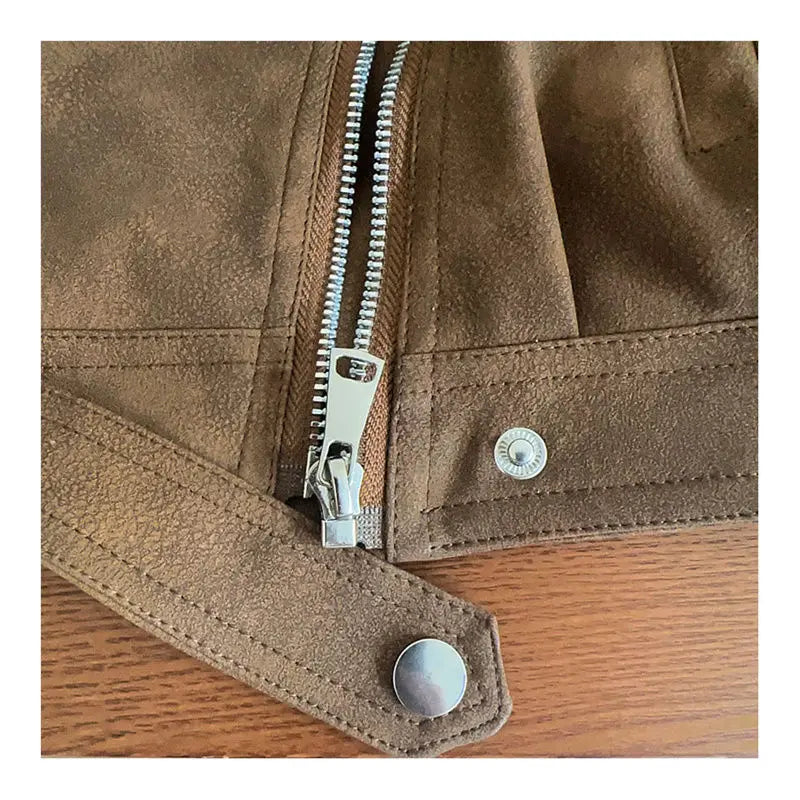 Kids' Vintage Biker Leather Jacket