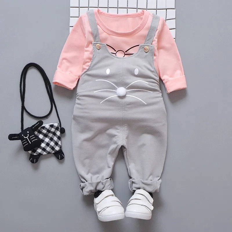 Girls' Trousers & Long Sleeve Top Set