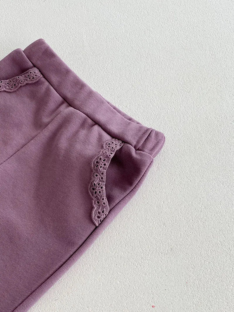 Baby Girls' Lace Bell-Bottom Pants