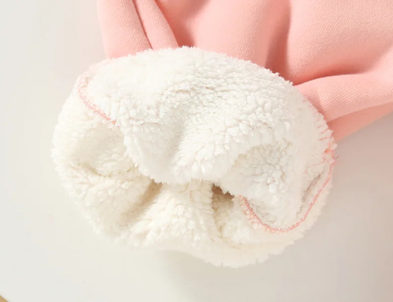 Baby Girls' Fleece-Lined Cotton Pants