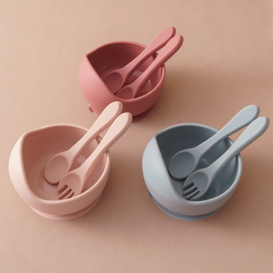 Sili Stay Suction Feeding Bowl Set