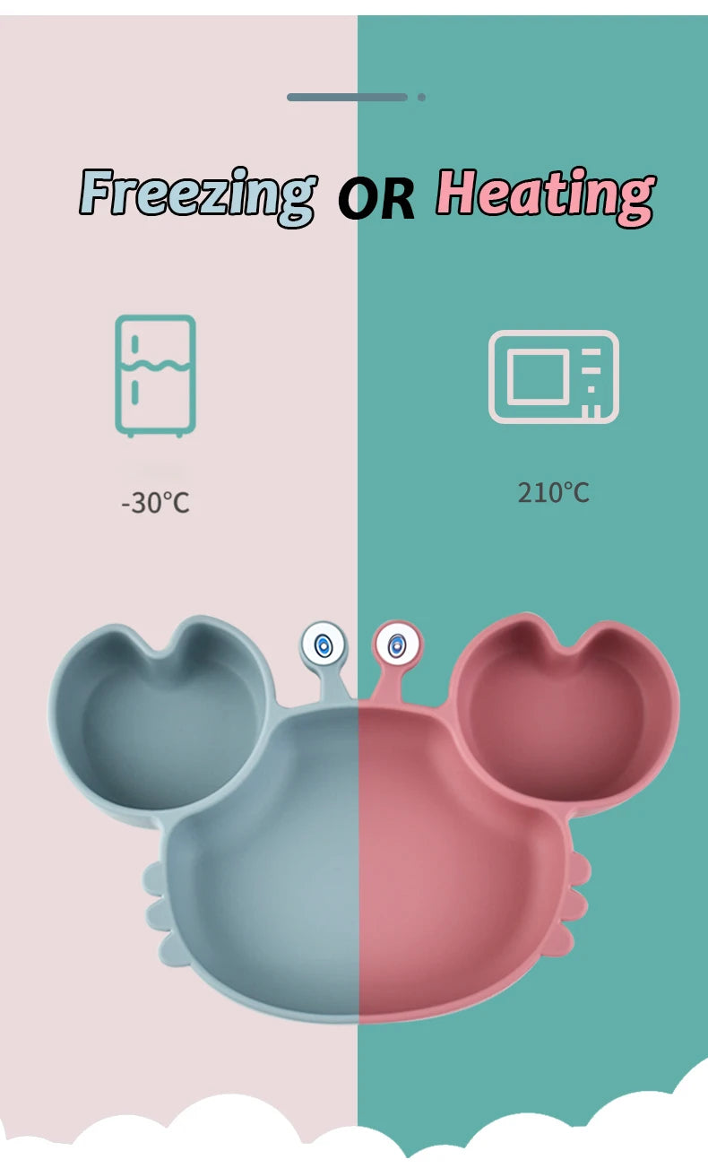 Crabby Meal Silicone Suction Plate