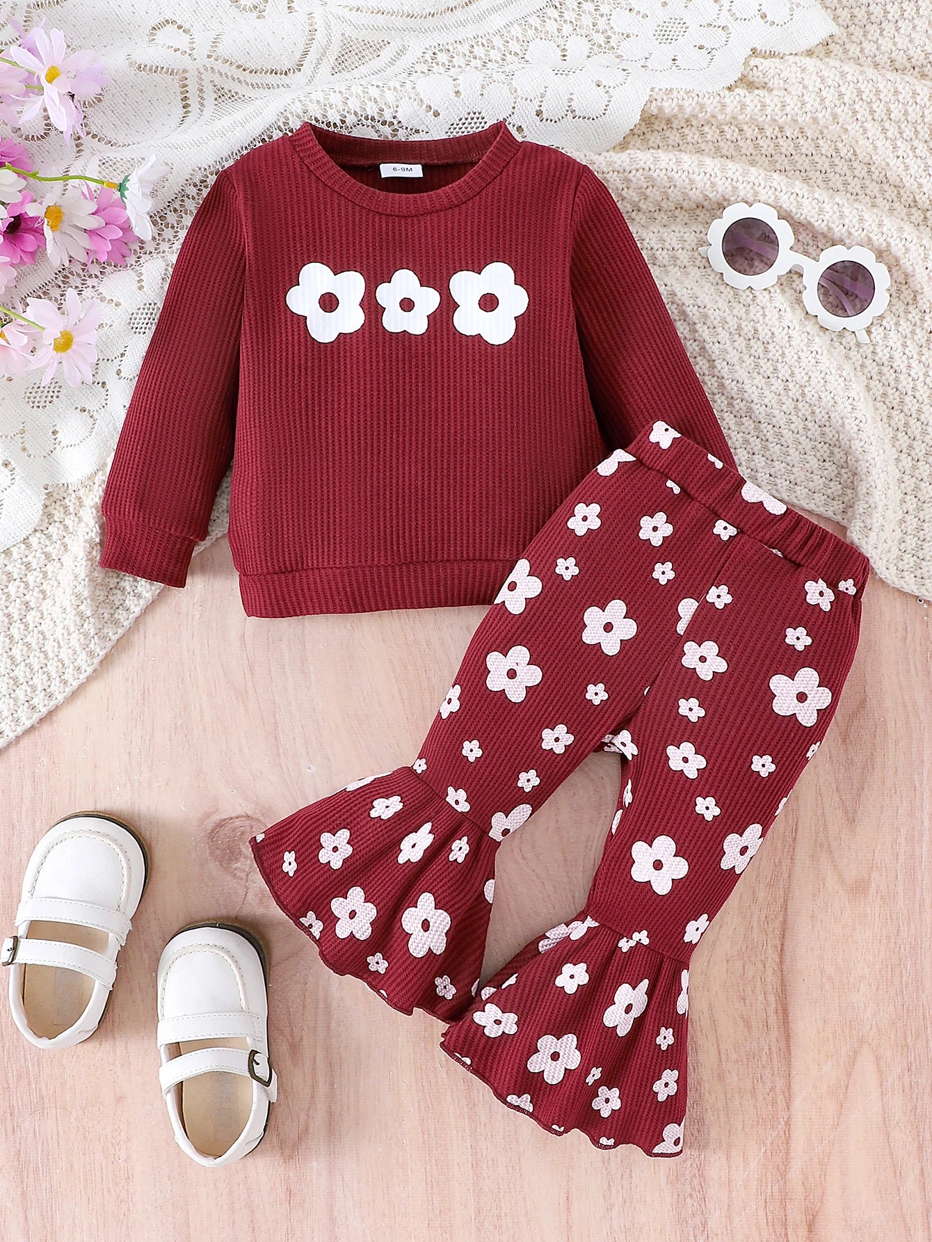 Baby Girls' Printed Top & Pants Set