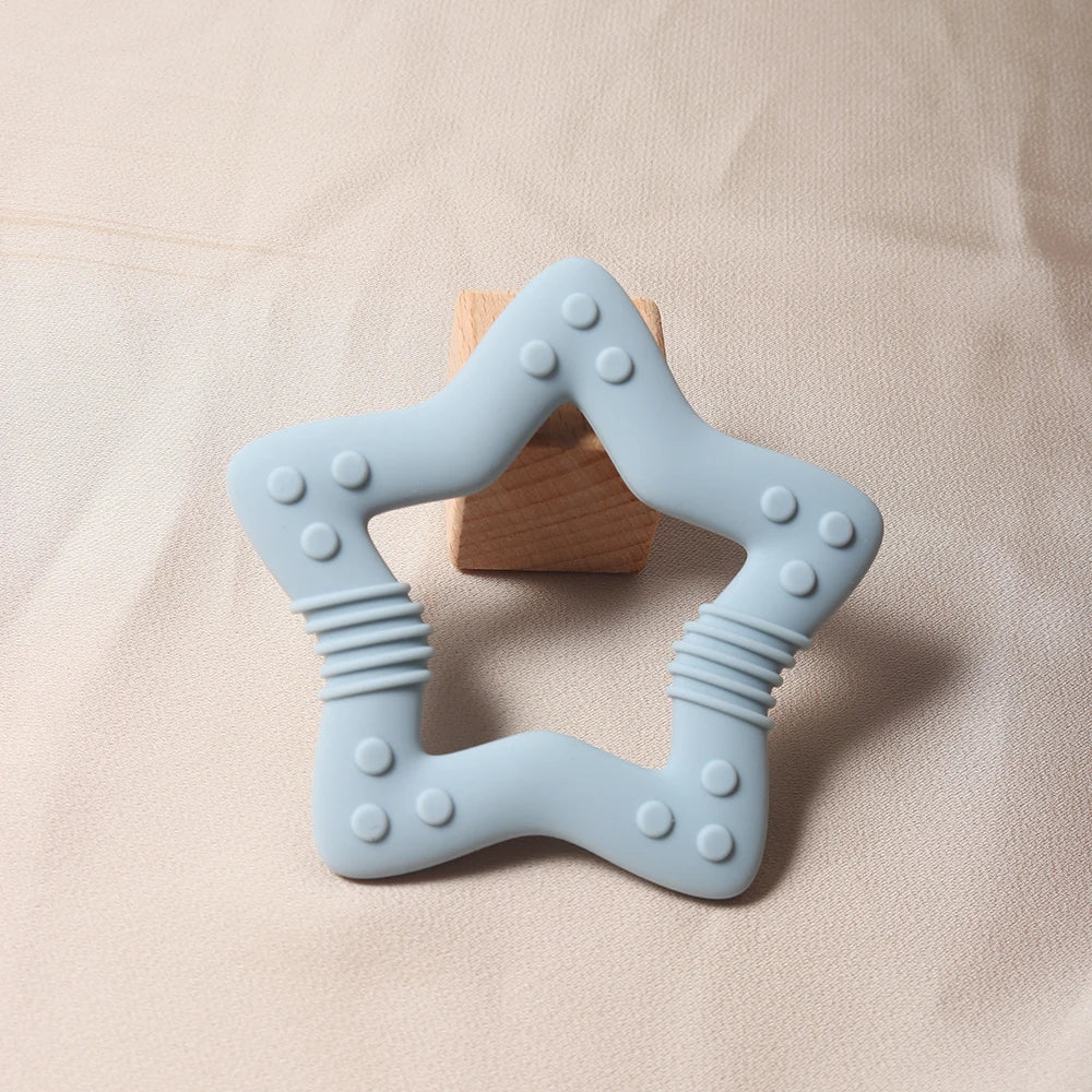 Star Heart Silicone Teether