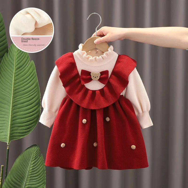 Baby Girl Christmas Dress – Knitted Lace