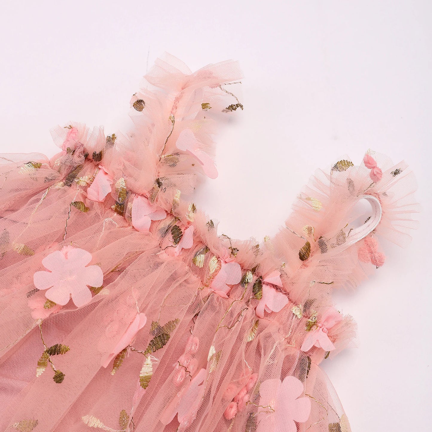 Floral Embroidery with Headband Dress