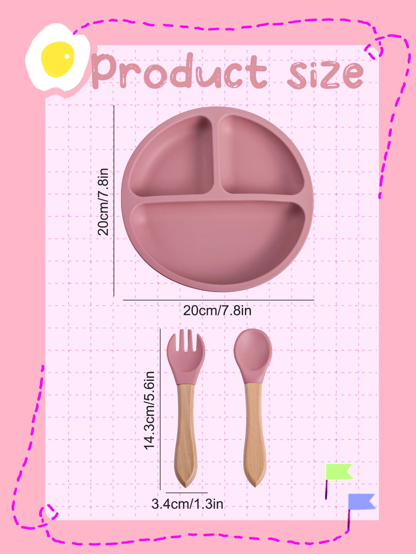 Lil Dine 3pc Silicone Feeding Set