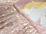 Baby Girl Cute Unicorn Dresses Summer Knitted Girls Dress Christmas Party Star Mesh Princess Dress Children Clothing