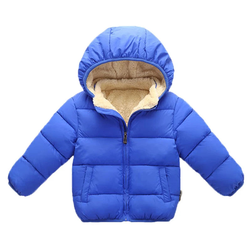 Kids' Winter Fur Hooded Jacket