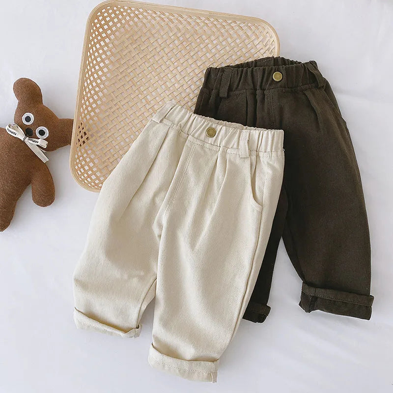 MILANCEL Solid Kids Pants