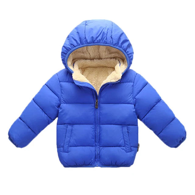 Kids' Winter Fur Hooded Jacket