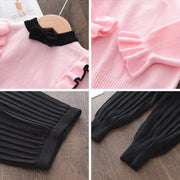 Baby Girls' Knitted Sweater & Pants Set