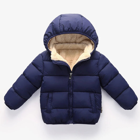 Kids' Winter Fur Hooded Jacket