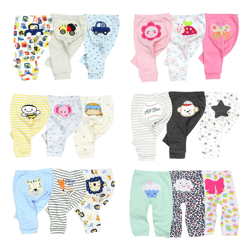 3-5PCS Baby Cotton Pants