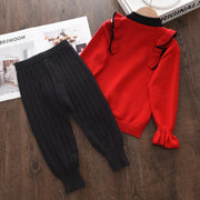 Baby Girls' Knitted Sweater & Pants Set