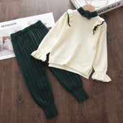 Baby Girls' Knitted Sweater & Pants Set