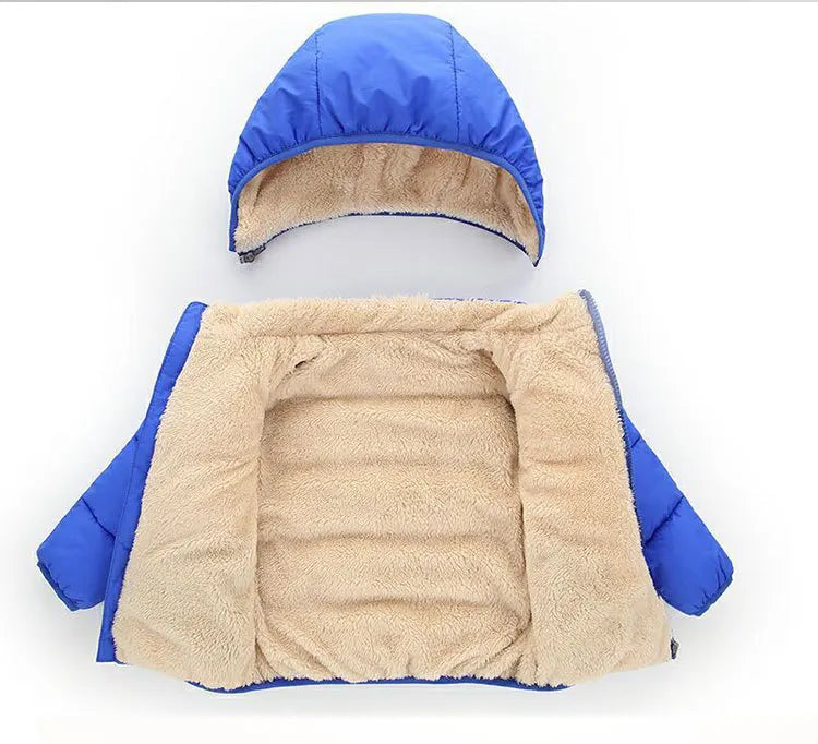 Kids' Winter Fur Hooded Jacket