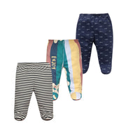 3-Pack Newborn Cotton Footed Pants
