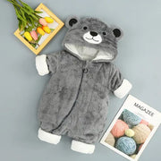 Warm Hooded Romper For Infants