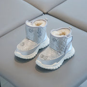 Boys & Girls Patent Leather Waterproof Snow Boots