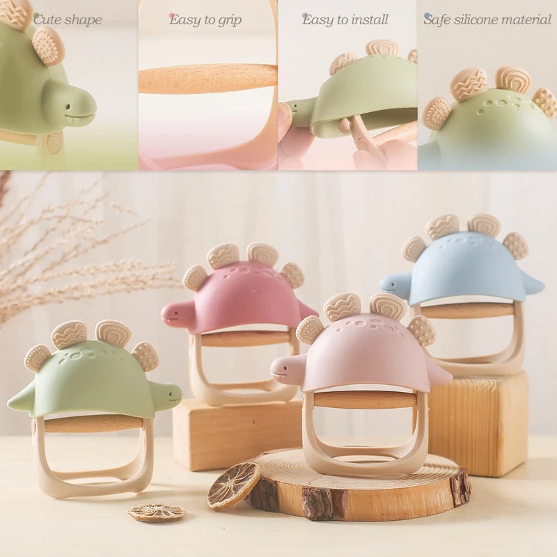 Dino Chew Silicone Teether Bracelet