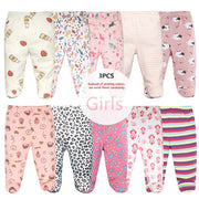 3-Pack Newborn Cotton Footed Pants