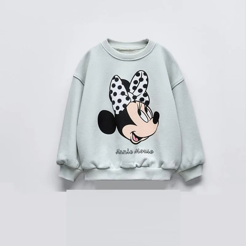 Girls Cartoon Print Hooded Sweatshirt