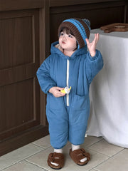 Ultra-Warm Baby Fleece Hooded Romper