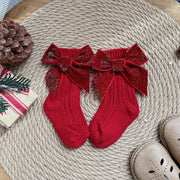 Baby Girls  Big Bow Christmas Socks