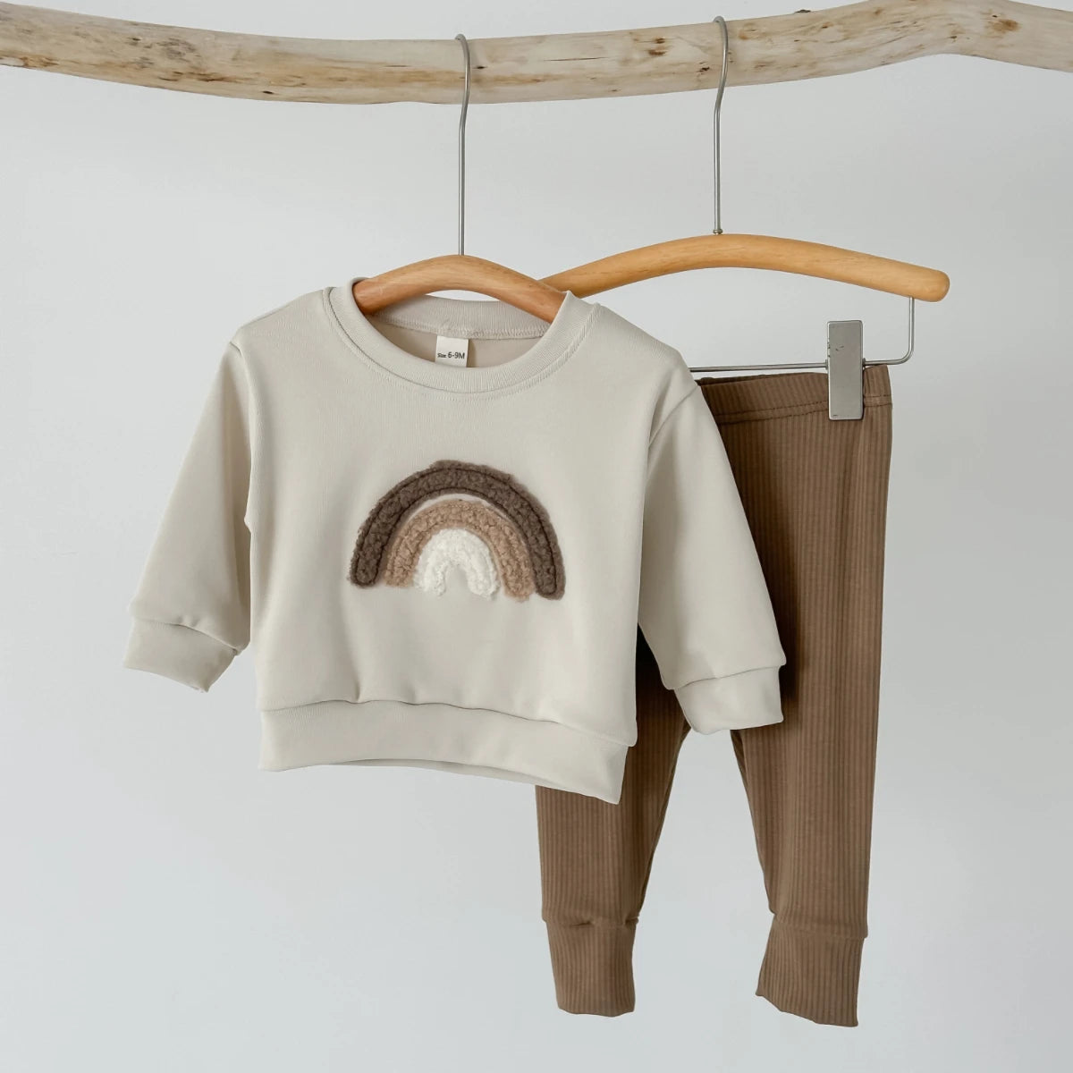 Rainbow Embroidered Pullover & Pants Set