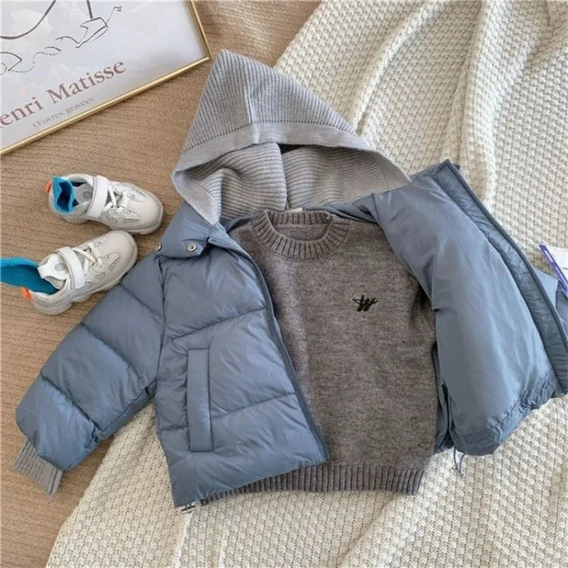 Winter Patchwork Hooded Jacket