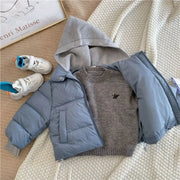 Winter Patchwork Hooded Jacket