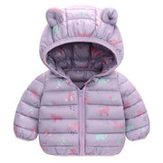 Kids' Dinosaur Hooded Down Jacket