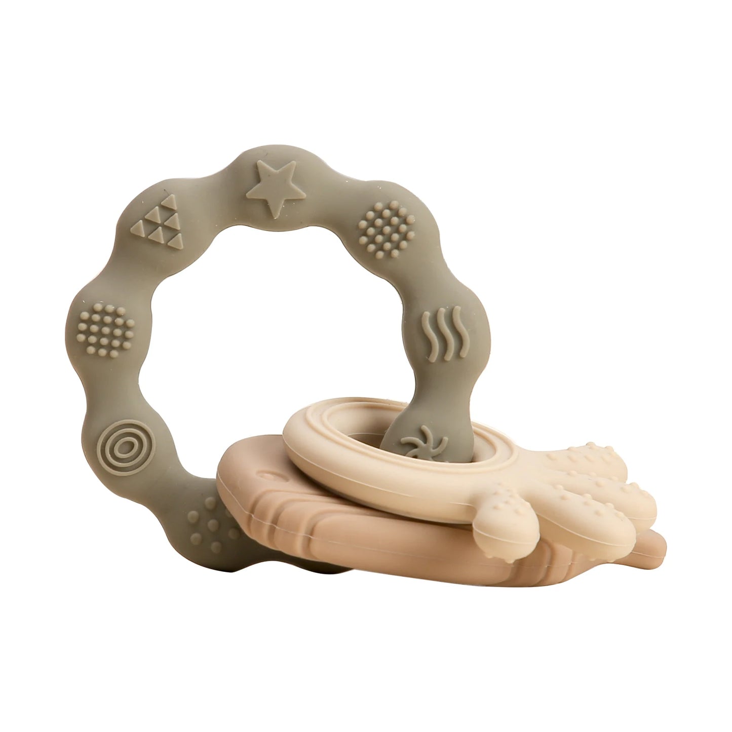 Bear Beat Silicone Teether Rattle