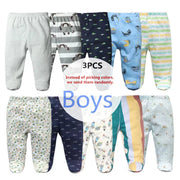 3-Pack Newborn Cotton Footed Pants