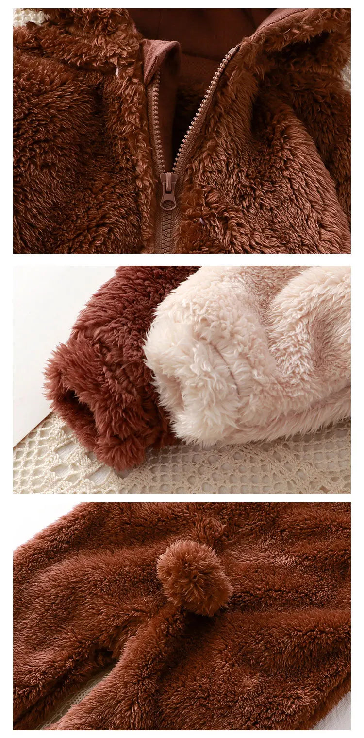 Adorable Bear-Shaped Baby Hoodie Romper
