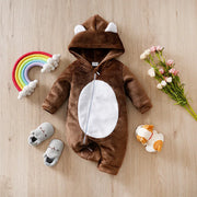 Adorable Bear-Themed Winter Baby Romper