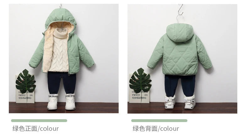 Lamb Wool & Velvet Thick Coat for Kids