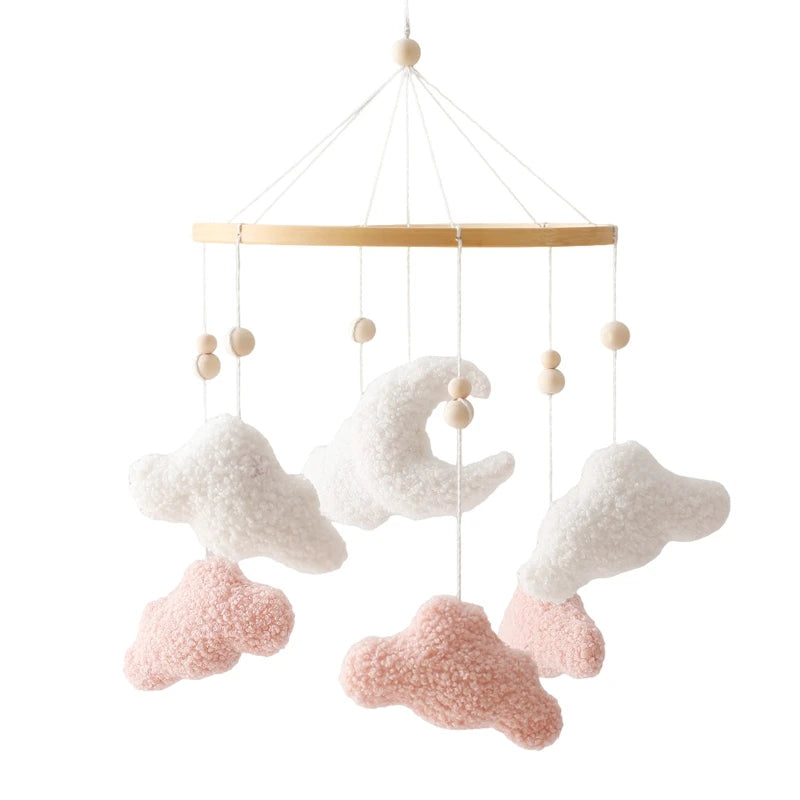 Wooden Crib Mobile Baby Bed Bell Rattle Toy