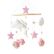 Wooden Crib Mobile Baby Bed Bell Rattle Toy