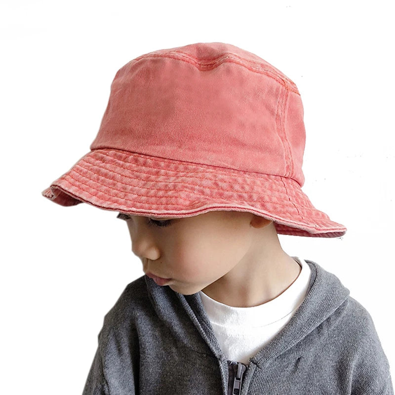 Kids Washed Denim Bucket Hat
