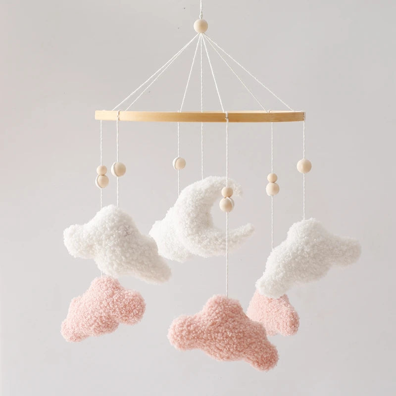 Wooden Crib Mobile Baby Bed Bell Rattle Toy