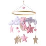 Wooden Crib Mobile Baby Bed Bell Rattle Toy