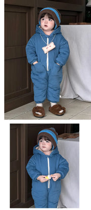 Ultra-Warm Baby Fleece Hooded Romper
