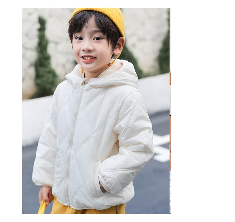 Lamb Wool & Velvet Thick Coat for Kids