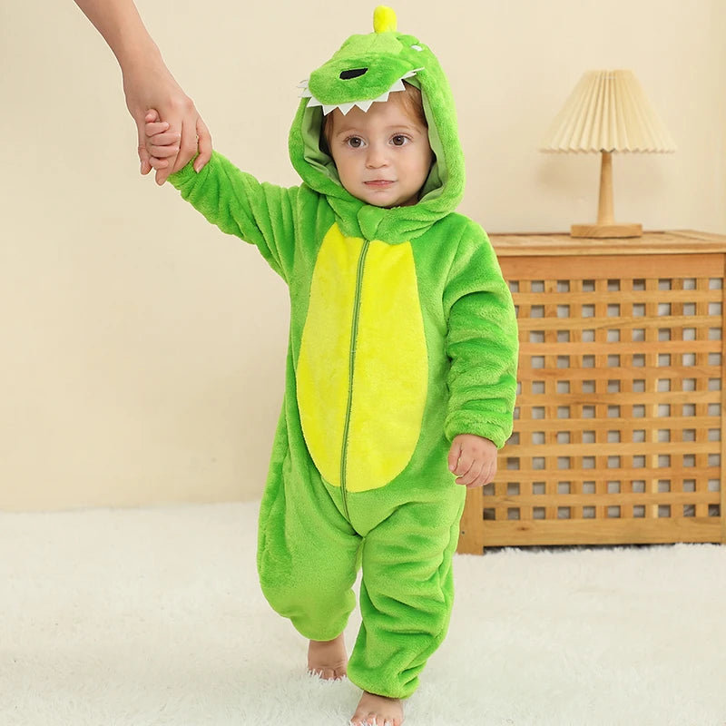 Baby Winter Hooded Romper Pajamas